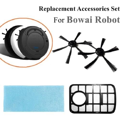 Replacement Robot Vacuum Cleaner Parts Suitable for Bowai Robot Filter Dust Box, Brush, Mop Extra Accessories Set