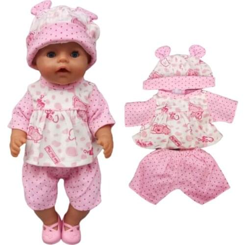 1 set Hooded thick winter Coat outwear short pants shirt fit for 43cm baby Dolls boy Jacket for 18 inch doll suit