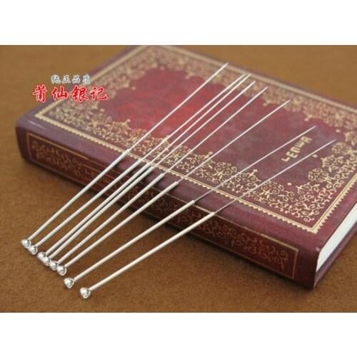 1pcs 999 sterling silver Chinese acupuncture needles to prevent allergies