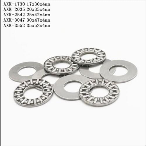 10-20pcs/set Thrust Needle Roller Bearing AXK1730+2AS , AXK2035+2AS , AXK2542+2AS , AXK3047+2AS , AXK3552+2AS Thrust Bearing