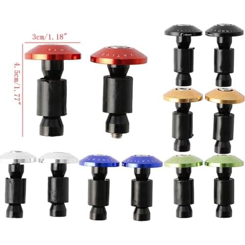 2PCS Aluminum Handlebars CNC Handlebar Grips Slider Cap Plug Handlebars Levers Motorcycle Dirt Bike Aluminum Bar End Motorcycle