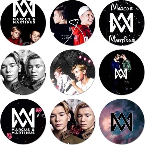 58mm Marcus Martinus Fashion Icons Pins Badge Decoration Brooches Metal Badges For Backpack Decoration