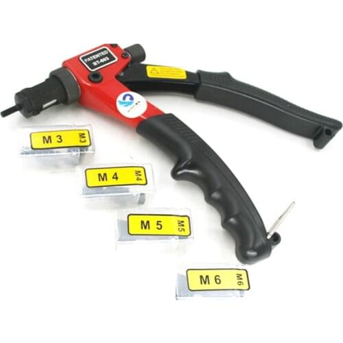 8 ''Rivet Nut Gun Manual Riveter Gun M3 M4 M5 M6 Rivet Nut Tool Single Hand Operation Manual Mandrels