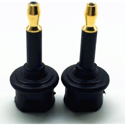 A Ausuky TOSLINK Converter 3.5mm Fiber Adapter \ Round Mouth to Square Mouth Fiber Converter -25