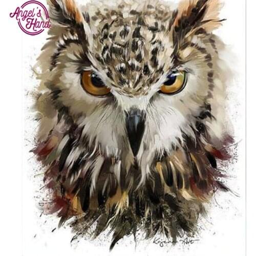 Owl 5D Diamond Mosaic Handmade Diamond Painting Cross Stitch Diamond Embroidery Animals Patterns Rhinestones Arts