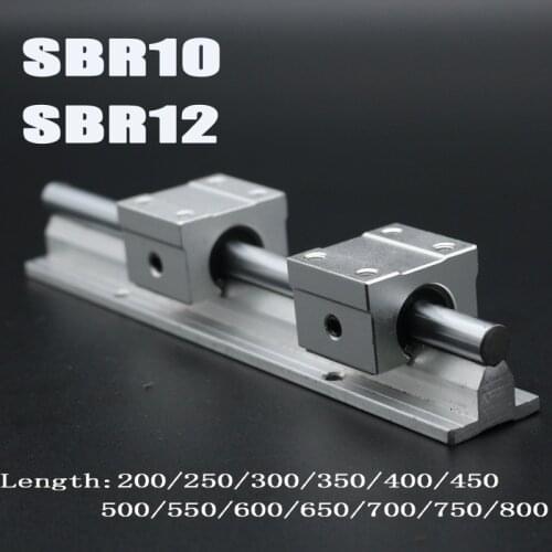 Free shipping SBR12 12mm rail length 300mm to 600mm linear guide with 2pcs SBR12UU Set cnc router part linear rail