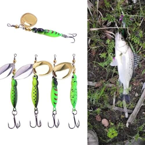 1 piece of rotating fine-tuning bait sequined metal hard bait tweeter hook sweep bass bait fishing tackle soft plastic lures