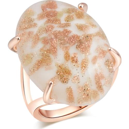 Big Exaggerated Chunky Resin Stone Ring for Women Men Fashion Party Jewelry
