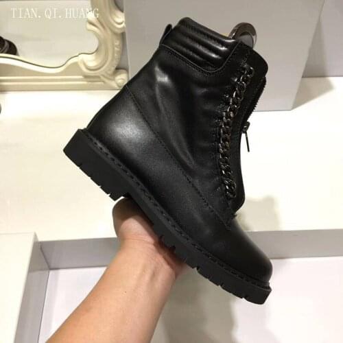 New Style Classic Fashion Design Woman Ankle Boots Genuine Leather Women Winter Boots Shoes High Quality Shoes