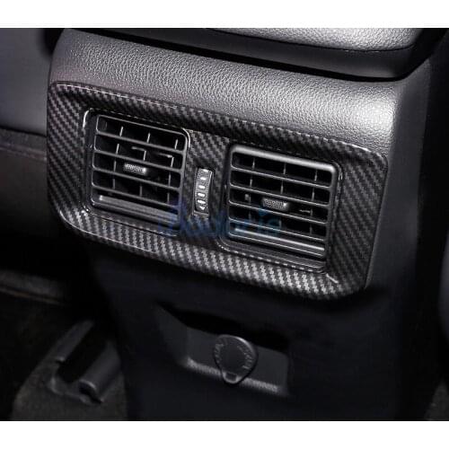 For Toyota RAV4 XA50 2019 2020Carbon Fiber Color Interior Rear Seat Air Vent AC Outlet Cover Car Styling Accessories