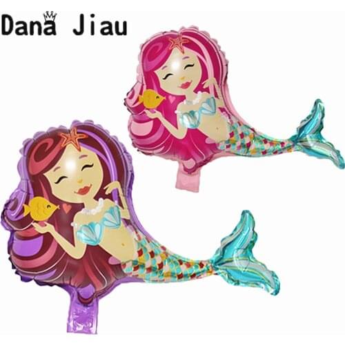 Mini cartoon Mermaid Theme Foil Balloons Birthday party Wedding Decorations Balloon Baby shower Market Activity ball Supplies
