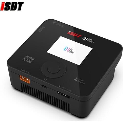 ISDT D1 AC 100W DC 250W 10A Dual Channel Smart Lipo Discharger Charger for 1-6S Lipo Battery RC FPV Racing Drone RC Parts