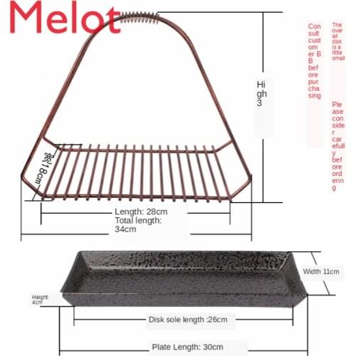 Creative Tableware Ceramic Sushi Plate Portable Rectangular Plate Snack Dessert Seafood and Radish Decorative Ornaments