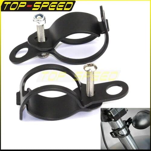 15/32" Motorcycle 27mm-31mm Front Black Fork Mount Clamp Turn Signal Light Mount Bracket Holder For Harley Yamaha Honda