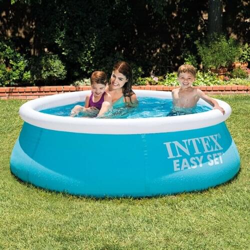 Intex 1.83m round family inflatable pool environmentally friendly swimming pool kids adult outdoor baby play pool with cover