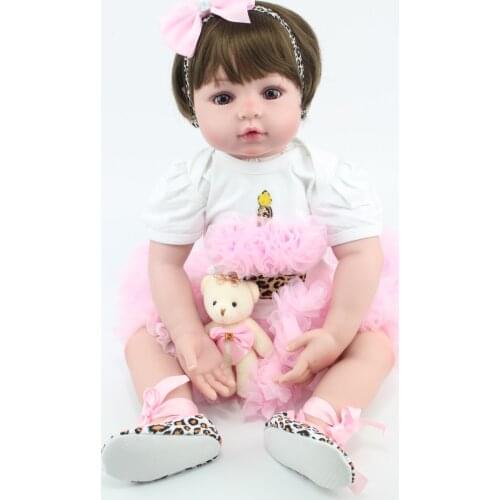 60 cm Vinyl Reborn Toddler Baby Doll Toys Lifelike Silicone Reborn Toddler Princess Babies Birthday Present Girls Play House
