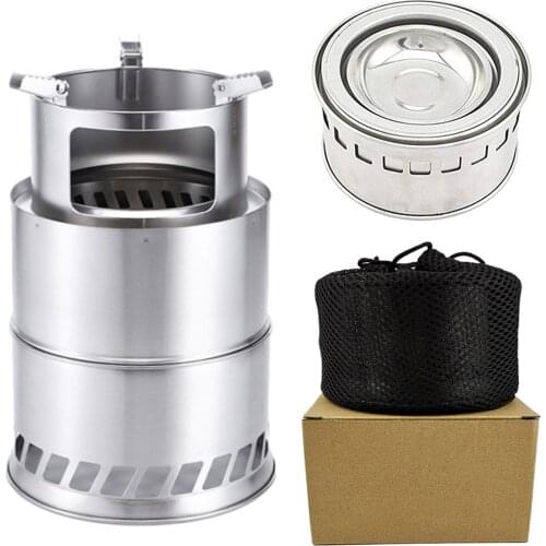 Multi-purpose Large Stainless Steel Bonfire Fire Pit Windproof Portable Winter Heating Stove Practical Outdoor Fire Pit