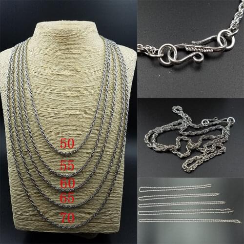 Mens Chain Necklace Long Necklace Wide Necklace for Men iron Link Chain Necklaces
