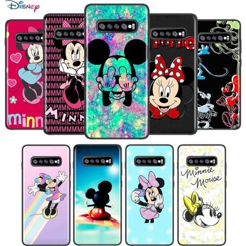 Disney Cartoon Animation Lovely Mickey Mouse For Samsung Galaxy S21 S20 FE Ultra S10 Lite S9 S8 Plus S7 5G Soft Black Phone Case