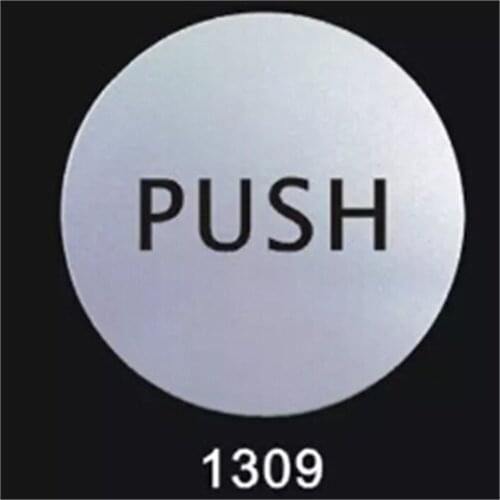Push sign Aluminum plastic board room warn sign wall door adhesive push sign