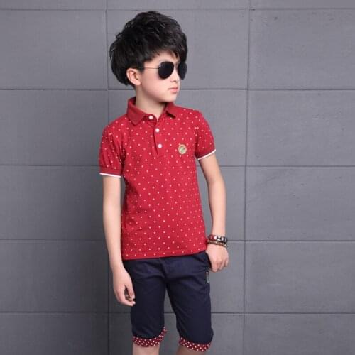 New Toddler Summer Clothes Boy Shirts And Shorts 5- 12 old Children Tracksuit Summer Kids Clothes 9ST039