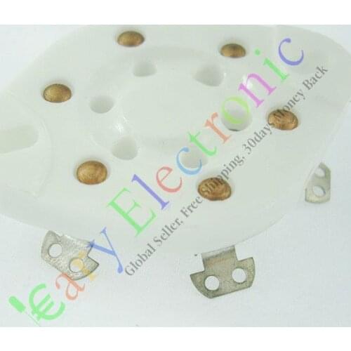Wholesale and retail 4PCS 6 PIN Ceramics VACCUM TUBE SOCKET SAVER FOR VT57 VT58 AUDIO tube amp parts free shipping