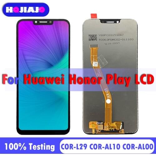 Original 6.3" For Huawei Honor Play LCD Display Screen Touch Panel Digitizer With Frame For Honor Play LCD COR-L29 COR-AL00