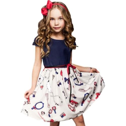 Girls Princess Dress 2021 New Brand Kids Summer Dresses For Girls Cotton Baby Girls Party Dress Children Clothes 2-8 Years old