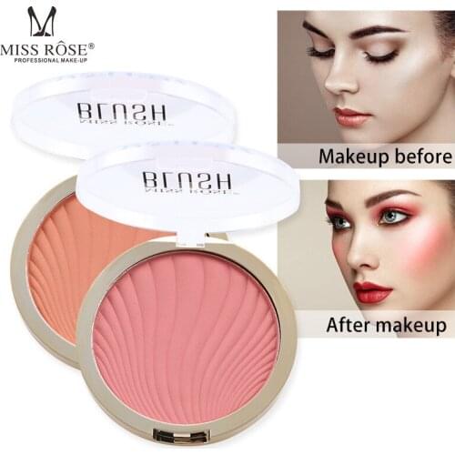 6 Colors Blusher Face Mineral Pigment Blusher Powder Palette Natural Lasting Shimmer Blusher Contour Shadow Makeup Cosmetics