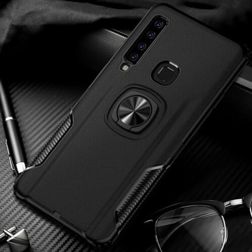 Toraise For Samsung Galaxy A7 2018 a750 Case Metal Ring Silicone Case for Samsung A51 A9 2018 A71 A50 A70 M30S A21s A10E A10S