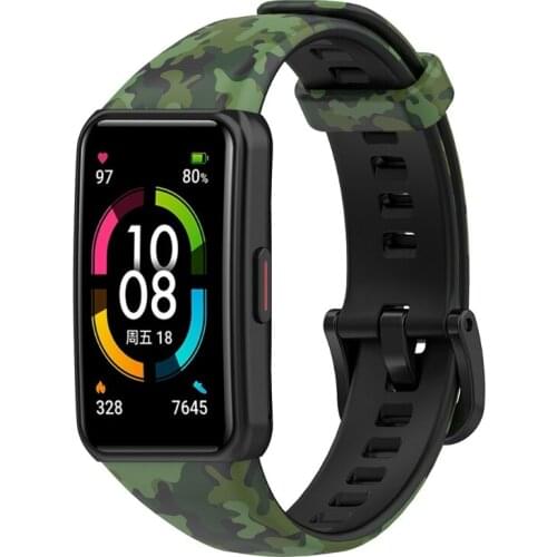 Silicone Strap Compatible with Huawei Band 6/6 Pro-Waterproof Durable Band Fashion Bracelet Replacement Sport Wristband