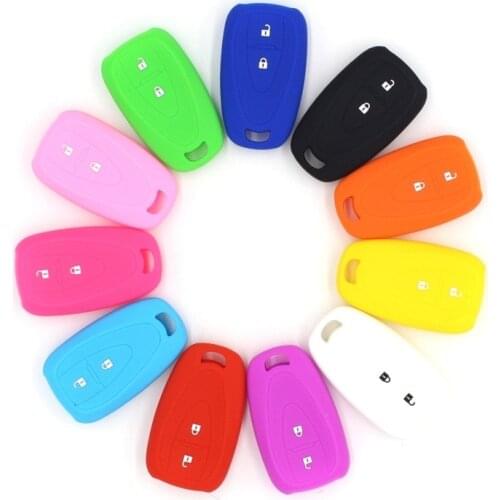 Silicone Rubber Car Key Cover Case FOB for Chevrolet Cruze Spark 2016 2 Buttons Smart Remote Key Shell Holder
