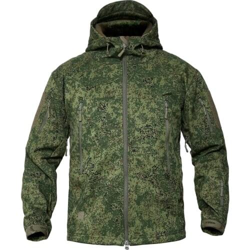 Warm Hiking Jackets Military Tactical Softshell Jackets Outdoor Winter Multicolor Camouflage Waterproof Windproof Hooded Coats