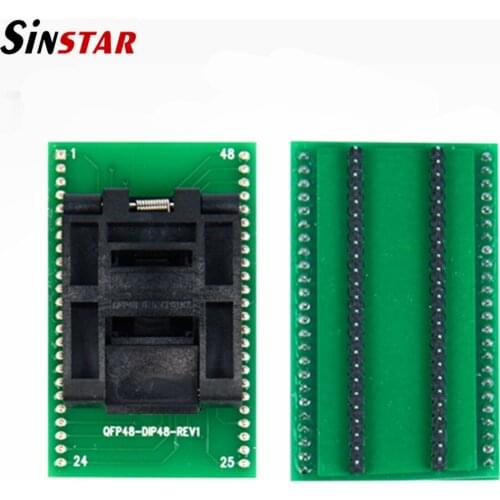 High Quality TQFP48 LQFP48 QFP48 to DIP48 Socket 0.5mm Pitch Programming Adapter MCU Test IC socket Programmer adapter Socket