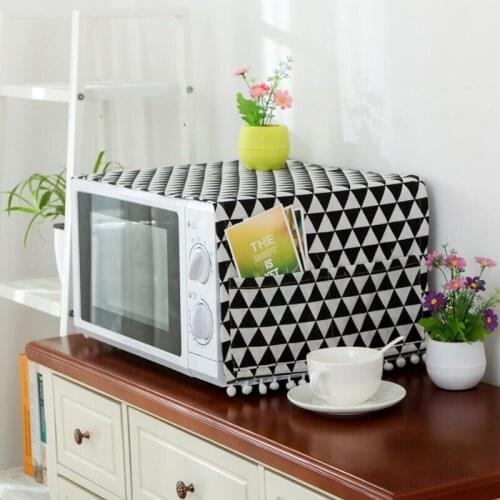1PC 30*90CM Microwave Dust Proof Cover Microwave Oven Hood Home Decor Microwave Towel With Pouch Home Supply