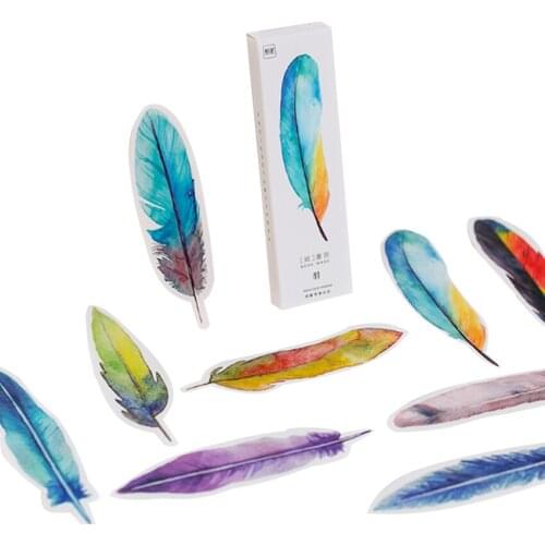 10pack/lot Creative feathers Flying Bird Bookmark Message Card Book Holder DIY school supplie papelaria kids gifts
