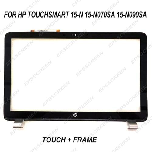 15.6“ new replace for HP Touchsmart 15-N 15-N070SA 15-N090SA touch digitizer glass +frame full tested black/sliver