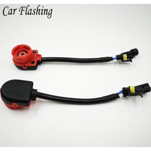2pcs Car HID Wiring Harness D2 D2S Adapter D2R D2C AMP Adapter Converter Wire Plug Cable Connectors D2S Socket Base D4S D4R