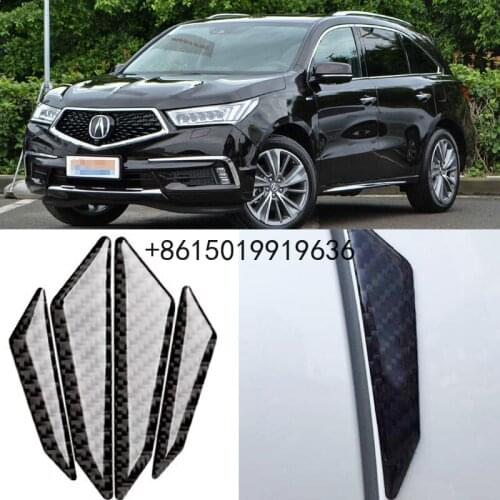 For ACURA Car Side Door Edge Guard Bumper Trim Protector 4pcs PVC carbon fiber Stickers