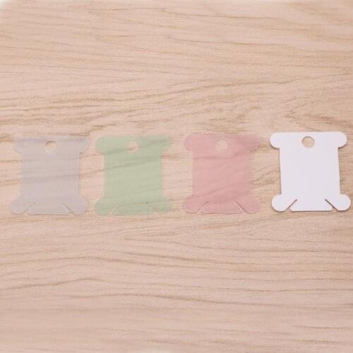 50 Pieces Of Plastic Embroidery Dental Floss Craft Thread Bobbin Cross Stitch Storage Rack Sewing Tool Accessories