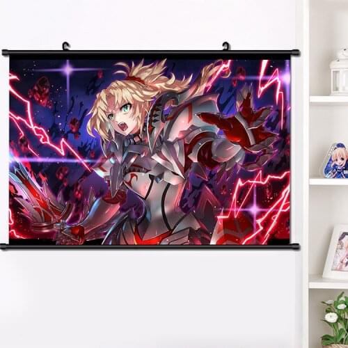 Anime Manga Fate/Apocrypha Mordred Game Cosplay Wall Scroll Mural Poster Wall Hanging Poster Home Decor 40×60cm