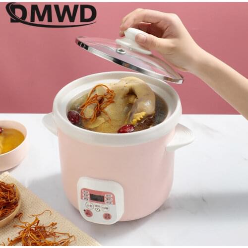110V 220V 1.5L Multifunction Stew pot Anti-spill Ceramic liner Electric Rice cooker Yogurt maker Dessert porridge slow cooker EU