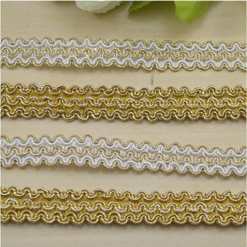 Free shipping Cheap Braid Gold Lace Sewing Lace Ribbon 1.5 cm Width,High Quality S-type Ribbon Lace Trim Factory Direct