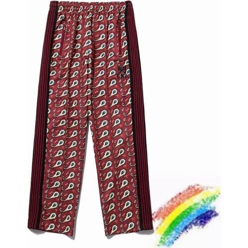 Butterfly Embroidery Ribbon AWGE Needles Sweatpants Women Men 1:1 High Quality AWGE Pants Leisure Joggers Needles Trousers