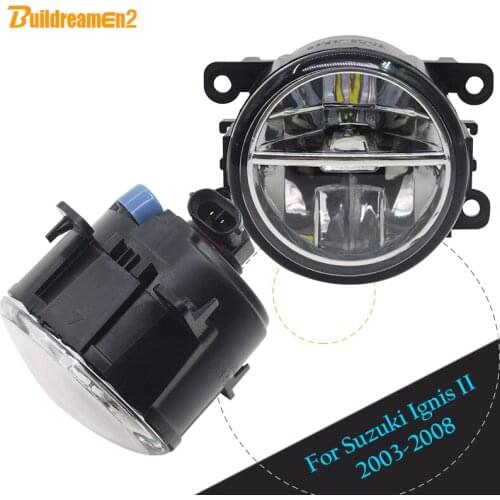 Buildreamen2 2 Pieces Car LED Fog Light Daytime Running Light DRL 12V For 2003-2008 Suzuki Ignis II Closed Off-Road Vehicle