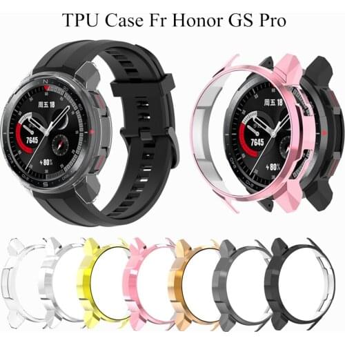 Plated TPU Case For Honor GS Pro Watch Protector Full Screen Coverage Protective Cover For Huawei Honor GS Pro Case