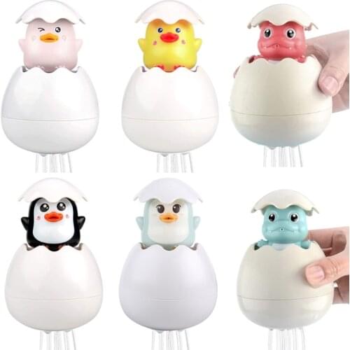 Baby Bath Toy Spray Duck Egg Watering Ducklings Sprinkling Duck Egg Baby Raining Clouds Children Bathing Shower Toys