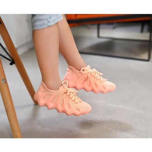 New Childrens Coconut Shoes 2021 Spring Autumn Boys Net Shoes Girls Breathable Small Middle and Big Kids Student Sports Sneaker