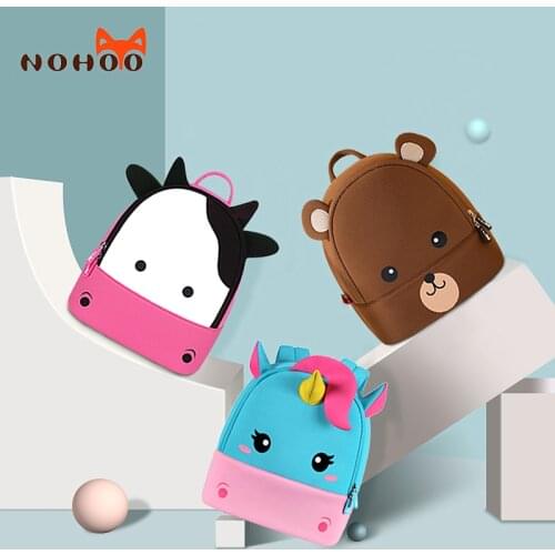 Kids bag Cartoon Rainbow Unicorn Kids School Bags for Girls Soft Neoprene Kids Bag Kindergarten Toddler Children School Backpack