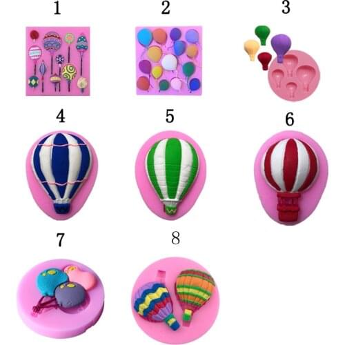 DIY Balloon Cake Border Silicone Molds Birthday Fondant Cake Decorating Tools Gumpaste Chocolate Cupcake Candy Clay Moulds